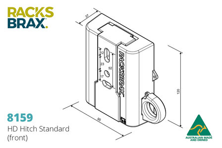 Racksbrax 8182 HD afsluitbare luifel snelmontage set 40-52 mm. (3 stuks - triple) 