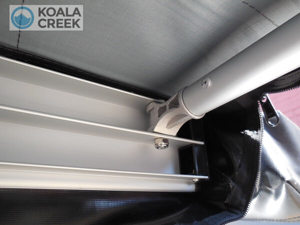 KOALA CREEK®  EXPLORER luifel grijs 300x250 cm.  Rip-Stop polyester/katoen