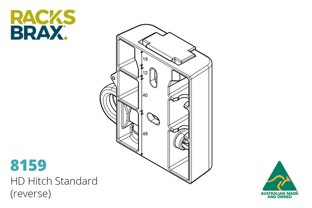 Racksbrax 8182 HD afsluitbare luifel snelmontage set 40-52 mm. (3 stuks - triple) 