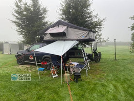 KOALA CREEK®  FREEDOM daktent zijwand/luifel grijs 140x220 cm.  Rip-Stop polyester/katoen