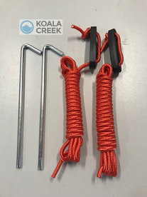 KOALA CREEK®  2 luifel scheerlijnen 300 cm + haringen 24 cm