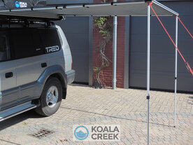 KOALA CREEK®  EXPLORER luifel grijs 300x250 cm.  Rip-Stop polyester/katoen