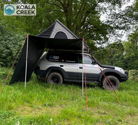 KOALA CREEK®  FREEDOM daktent zijwand/luifel grijs 400x220 cm.  Rip-Stop polyester/katoen